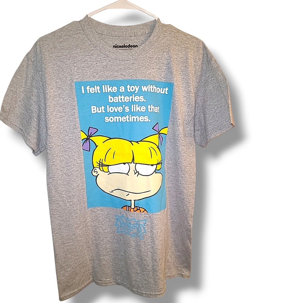 NWOT Nickelodeon Rugrats Angelica T-Shirt Gray Medium M Cynthia Quote 2020